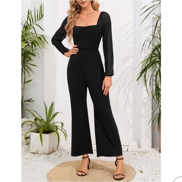 Cupshe Pants - Cupshe Women's High Waist Wide Leg Jumpsuit